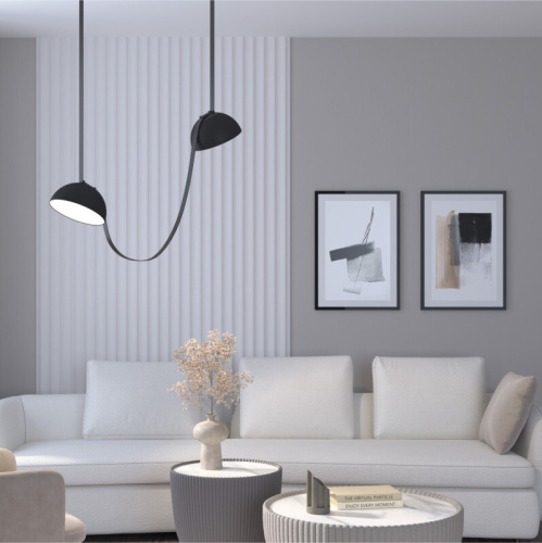 DK5561-BK Cветильник для трека-ремня Belty, серия Flow со светодиодом, D220*H117мм, 48V DC, 24W, RA90, 120°, 3000K, IP20, черный, алюминий фото 7