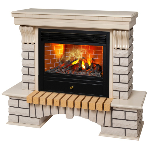 Электрокамин RealFlame Country 26 WT с очагом 3D Novara фото 2 Электрокамин RealFlame Country 26 WT с очагом 3D Novara фото 2