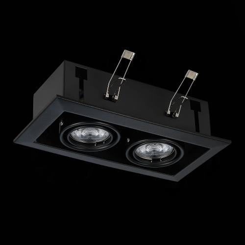 ST250.448.02 Св-к встр. Черный GU10 2*50W  L245xW126xH70 220V Без ламп Встраиваемые светильники фото 7