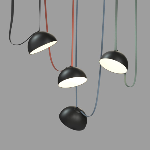 DK5662-BK Cветильник для трека-ремня Belty Smart, серия Flow со светодиодом, D300*H171мм, 48V DC, 28W, RA90, 120°, 3000-5700K, IP20, черный, алюминий фото 2