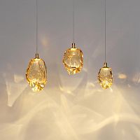 7111/4LC L-VISION ODL25 Подвесной светильник  бронзовый/янтарное стекло/металл IP20 LED 4W 300Лм 3000K 200° 220V GEMME