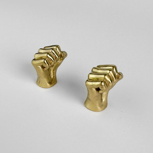 Ручка-кнопка MOS004 brass фото 3 Ручка-кнопка MOS004 brass фото 3