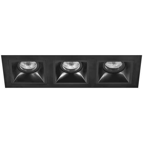 Комплект из светильников и рамки Lightstar Domino Quadro (214537+214507+214507+214507) D537070707