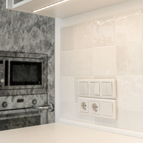 Выключатель двухклавишный (перламутровый рифленый) W1120013 фото 2