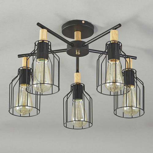Потолочный светильник Escada 469/5PL E27*60W Black фото 2 Потолочный светильник Escada 469/5PL E27*60W Black фото 2