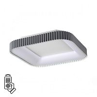 7769/56L AVRA LED SN 578 Светильник металл/белый/серый LED (56Вт+14Вт) 3000-6000K 500х500 IP43 пульт ДУ+подсветка SHARMEL