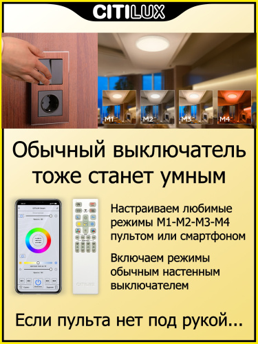 Citilux Альпина Смарт CL718A60G RGB Умная люстра фото 7 Citilux Альпина Смарт CL718A60G RGB Умная люстра фото 7