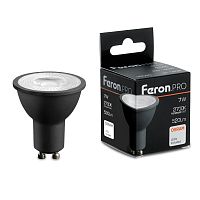 Лампа светодиодная Feron.PRO LB-1607 GU10 7W 175-265V 2700K  в черном корпусе