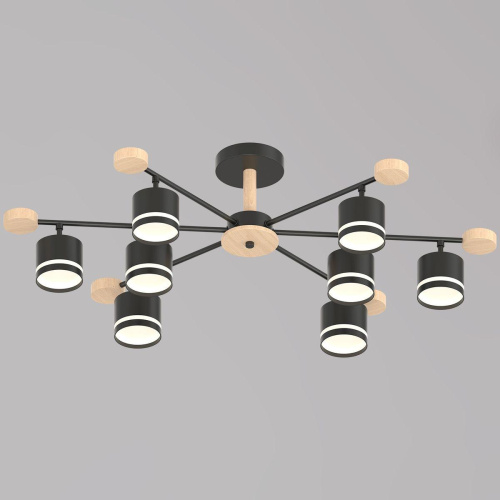 Потолочная люстра Reluce 78730-0.3-08 GX53 BK+WOOD