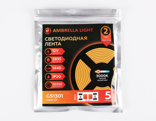 Светодиодная лента 12В 2835 180Led 14.4Вт/м 3000K IP20 5м фото 5 Светодиодная лента 12В 2835 180Led 14.4Вт/м 3000K IP20 5м фото 5