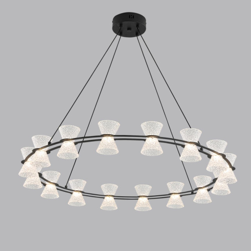 8341/54L LEDIO LN26 228 черный/прозрачный металл/акрил Люстра подвесная LED 54W 3000K 220V VINORA фото 3 8341/54L LEDIO LN26 228 черный/прозрачный металл/акрил Люстра подвесная LED 54W 3000K 220V VINORA фото 3
