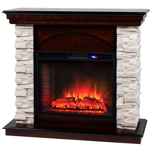 Каминокомплект ELFORD/РАЛЬ Ф Античный дуб с очагом Электроочаг SPARTA 25.5 фото 2