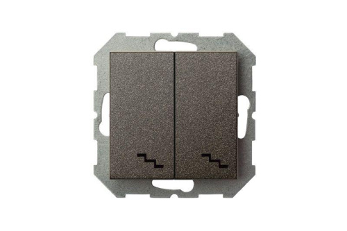 Переключатель двухклавишный Liregus антрацит 28-109 фото 2