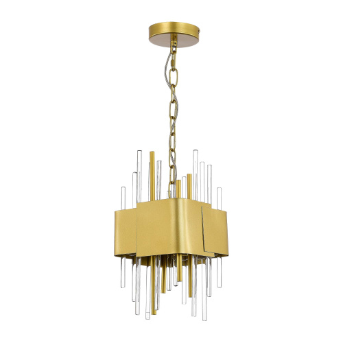 SL1633.203.04 Люстра подвесная ST-Luce Матовое золото/Матовое золото,Прозрачный E14 4*40W OLVERA фото 4