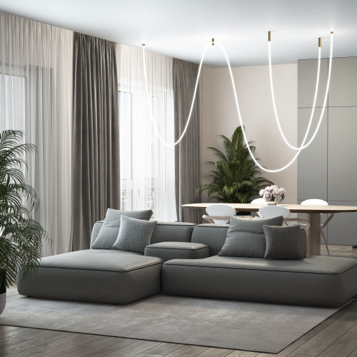 Потолочное крепление для круглого гибкого неона Full light латунь FL 2820 латунь фото 2