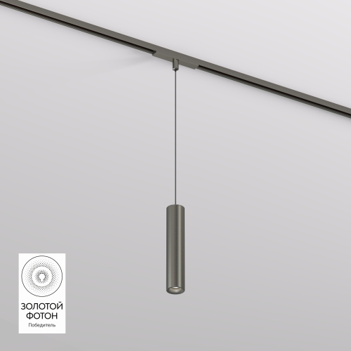 DK5744-DN Светильник для трека SHINE SPOT со светодиодом, D40*H200 кабель 1500мм, 48V DC, 8W, RA?90, 3000K, IP20, темный никель, алюминий