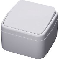 Выключатель 1-клавишный STEKKER, PSW10-41-20, открытой установки, 250В, 10А, IP20, серия Basic, белый