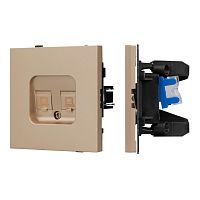 Механизм компьютерной розетки двойной SCT-TENDO-MPC2-PL-GD (RJ-45, CAT6) Arlight 054103