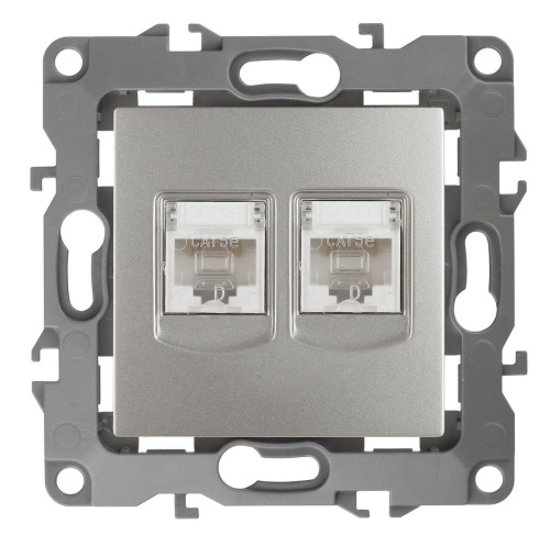 Розетка информационная 2XRJ45 ЭРА 12 12-3108-15 Б0019357 Розетка информационная 2XRJ45 ЭРА 12 12-3108-15 Б0019357