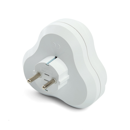 Разветвитель сетевой 3-местный с/з STEKKER ADP16-23-21, 250V, 16A, ABS пластик, белый фото 2