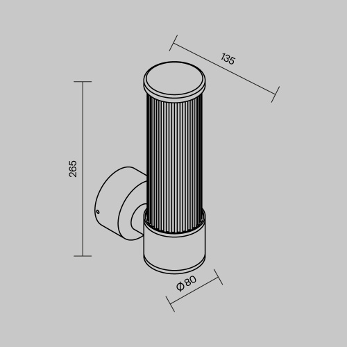 Уличный настенный светильник Outdoor O593WL-L8BR3K фото 4