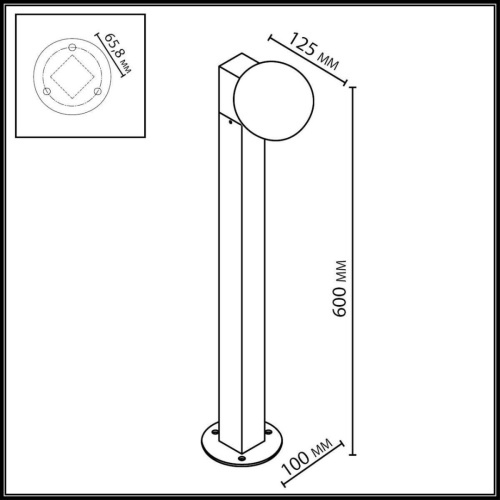 Грунтовый светильник Odeon Light NATURE 7124/1G фото 6