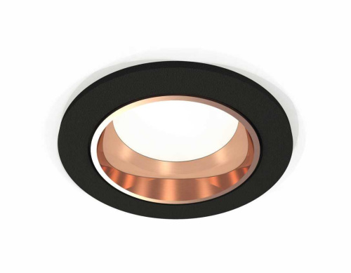 Комплект встраиваемого светильника Ambrella light Techno Spot XC6513005 SBK/PPG черный песок/золото розовое полированное (C6513, N6114)