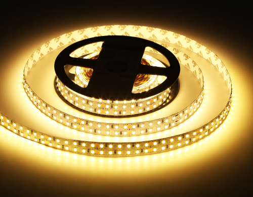 Светодиодная лента двухрядная 24В 2835 240Led 24Вт/м 3000K IP20 5м фото 8