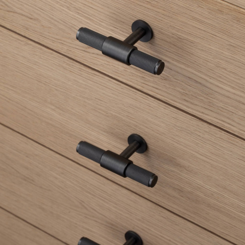 Ручка-кнопка T-Bar Cross Smoked Bronze фото 3