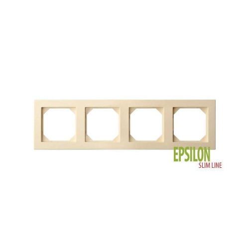 Рамка 4-постовая Liregus Epsilon бежевый 28-0884 Рамка 4-постовая Liregus Epsilon бежевый 28-0884