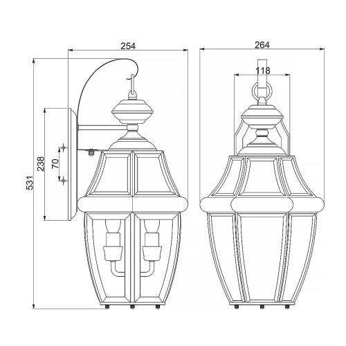 Настенный фонарь Quoizel, Арт. QZ-NEWBURY2-L-AC фото 2