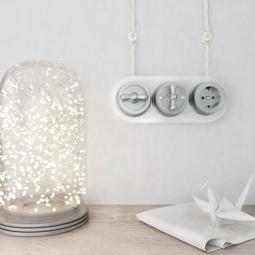 Рамка из стекла на 3 поста белый W0035101 фото 3