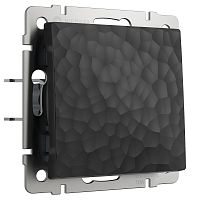 Выключатель одноклавишный проходной (Hammar черный) W1212008