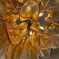 Люстра Cloyd AZORES-C C10 / Ø65 см - латунь светл. - янтарное стекло (арт.11653)