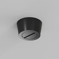 TR5512-BK Накладное основание с возможностью подачи питания треку-ремню Belty, серия Base. Не вмещает блок питания, D75*H43мм, IP20, черный, алюминий