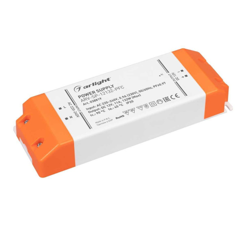 Блок питания Arlight ARV-SP-12132-PFC 12V 130W IP20 11A 038819 Блок питания Arlight ARV-SP-12132-PFC 12V 130W IP20 11A 038819