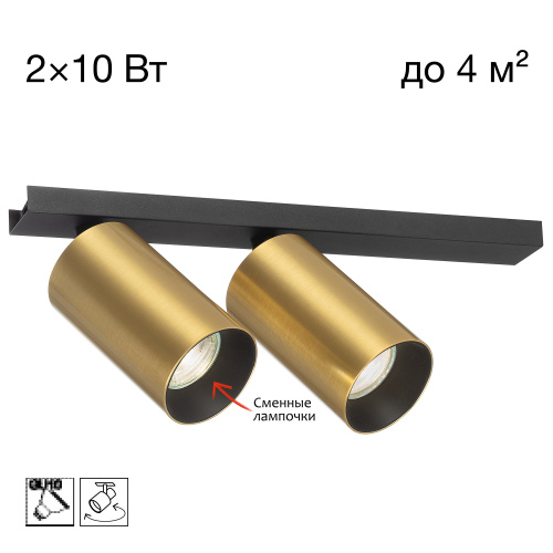 Citilux AXEL CL512522 Спот поворотный двойной Латунь