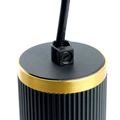 Светильник потолочный Feron ML1908 Barrel GATSBY levitation на подвесе MR16 35W, 230V, чёрный, античное золото 55*200 фото 7