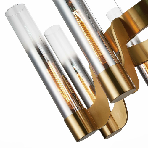 SL1235.303.08 Люстра подвесная ST-Luce Латунь/Хром, Прозрачный E27 8*40W ETTORE фото 2