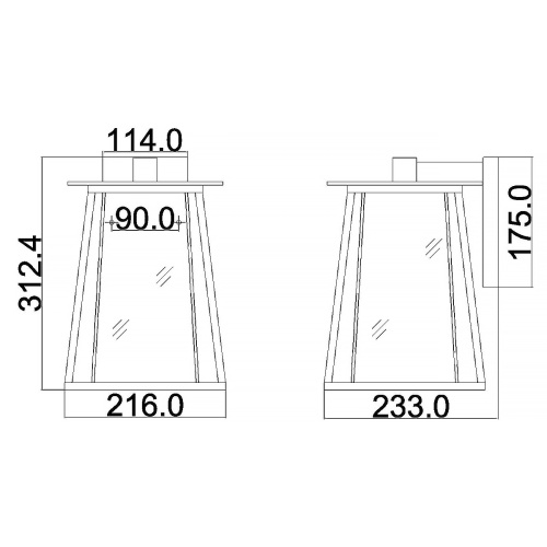 Настенный фонарь HK-WALKER2-M Hinkley, арт. HK-WALKER2-M фото 6