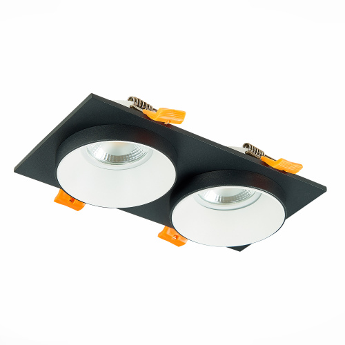 ST206.428.02 Св-к встр. Черный GU10 2*50W  IP20 L175xW92xH38 220V Без ламп Встраиваемые светильники фото 5