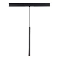 ST683.436.08 Магнитный трековый светильник Черный LED 1*8W 3000K 450Lm Ra90 24° IP20 D30xH500 48V SKYLINE 48