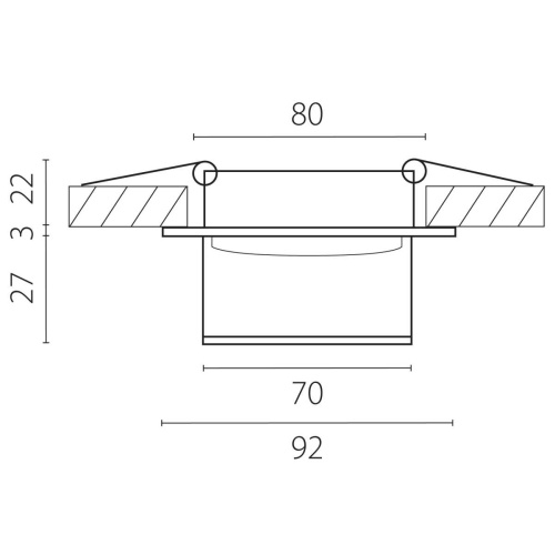 Светильник встраиваемый MR16/GU10 max 1x12Вт Maturo GU10 Lightstar 072007 фото 2