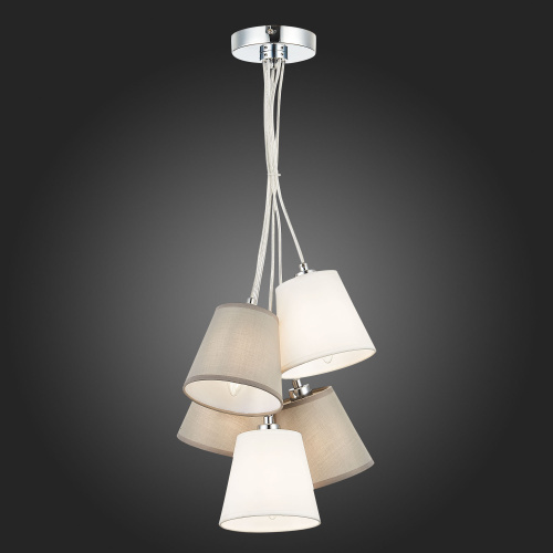 SLE300403-05 Светильник подвесной Хром/Белый, Серый E14 5*40W PRATO фото 3 SLE300403-05 Светильник подвесной Хром/Белый, Серый E14 5*40W PRATO фото 3