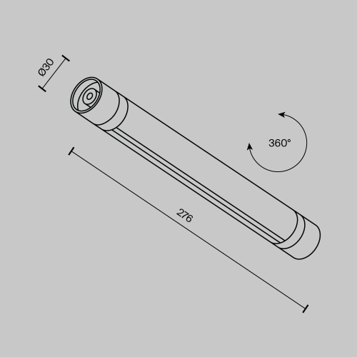 Шинопровод накладной/подвесной Technical CA012-TRX-300-B фото 2