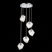 SL1175.103.05 Светильник подвесной ST-Luce Хром/Прозрачный E14 5*40W PORTICI