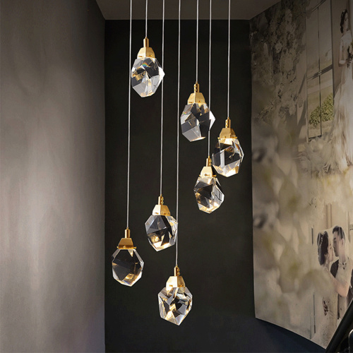 Подвесной светильник Crystal rock 7 gold фото 3