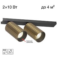 Citilux AXEL CL512523R Спот поворотный двойной Бронза Рифлёный