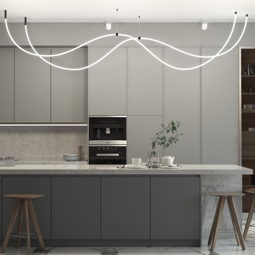 Подвесной трос для круглого гибкого неона Full light черный 2 м FL 2830 черный фото 2