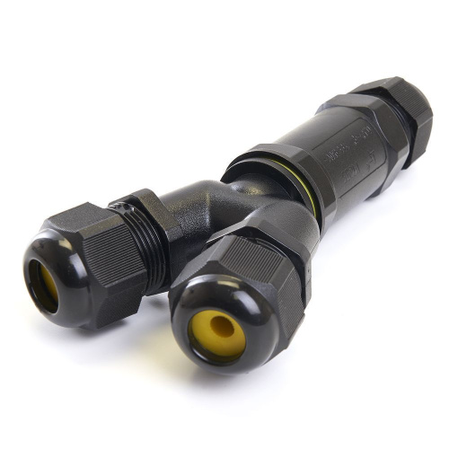 Соединитель-коннектор для проводов LD529, 3-контактный, водонепроницаемый (клемма 3pin), черный фото 4